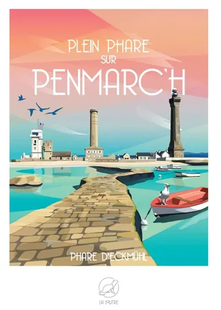 Puzzle Plein Phare sur Penmarc'h - Phare d'Eckmühl - 1000 pièces de La Loutre – boîte 1 sur 2
