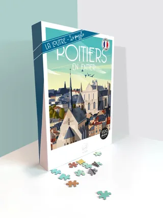 Puzzle POITIERS EN ENTIER - 1000 pièces de La Loutre – boîte 2 sur 2