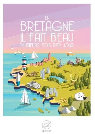 Puzzle Puzzle Mini 96 Pièces - En BRETAGNE Il fait beau plusieurs fois par Jour - 51 à 99 pièces van La Loutre – doos 2 van 2
