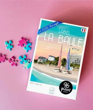 Puzzle Puzzle Mini 96 Pièces - Label LA BAULE - Escoublac - 51 à 99 pièces van La Loutre – doos 1 van 2
