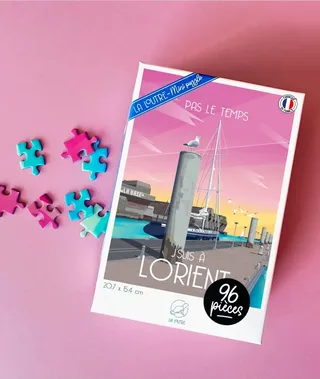Puzzle Puzzle Mini 96 Pièces - Pas le Temps, J'suis à LORIENT - 51 à 99 pièces van La Loutre – doos 1 van 2