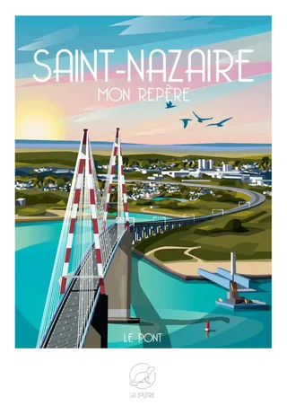 Puzzle Puzzle Mini 96 Pièces - SAINT-NAZAIRE Mon Repère - Le Pont - 51 à 99 pièces från La Loutre – kartong 2 av 2