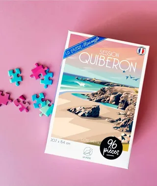 Puzzle Puzzle Mini 96 Pièces - Session QUIBERON - Côte Sauvage - 51 à 99 pièces van La Loutre – doos 1 van 2