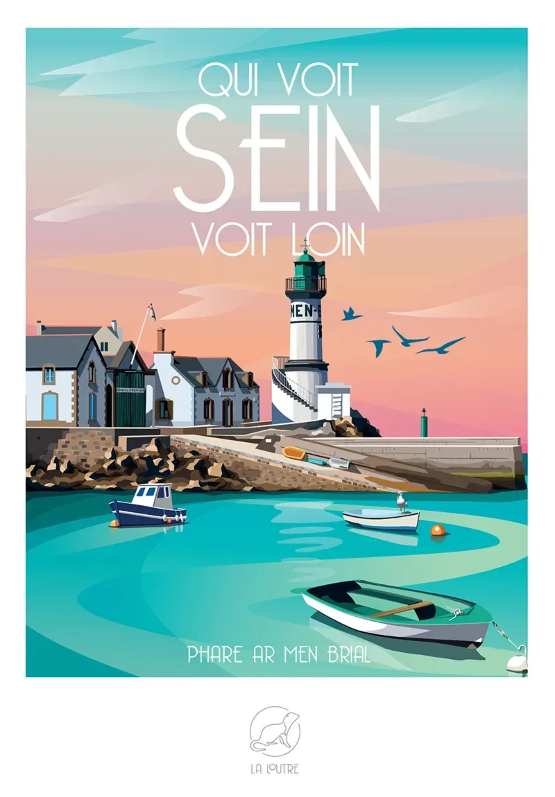 Puzzle Qui Voit SEIN Voit Loin - Phare Ar Men Brial - 1000 pièces de La Loutre – boîte