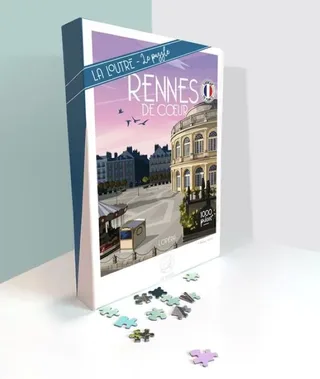 Puzzle RENNES de Coeur - L'Opéra - 1000 pièces van La Loutre – doos 2 van 2