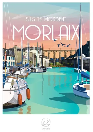 Puzzle S'ils te Mordent MORLAIX - 1000 pièces de La Loutre – boîte 1 sur 2