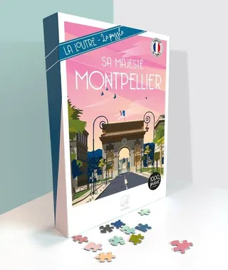 Puzzle Sa Majesté MONTPELLIER - 1000 pièces de La Loutre – boîte 2 sur 2