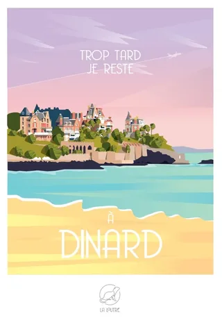 Puzzle Trop Tard Je reste à DINARD - 1000 pièces de La Loutre – boîte 1 sur 2