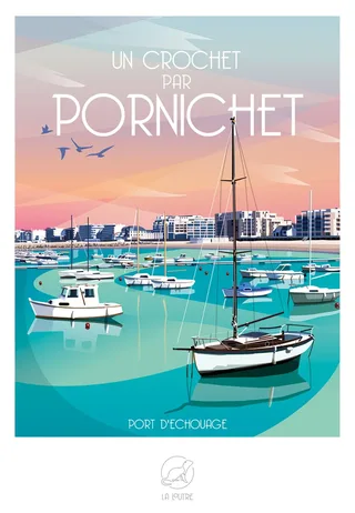 Puzzle Un Crochet par PORNICHET - Port d'Echouage - 1000 pièces von La Loutre – Schachtel 1 von 2