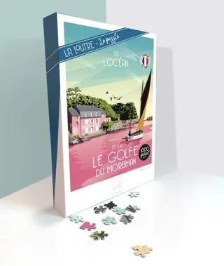 Puzzle Y'a l'Océan et Y'a le GOLFE DU MORBIHAN - 1000 pièces de La Loutre – boîte 2 sur 2