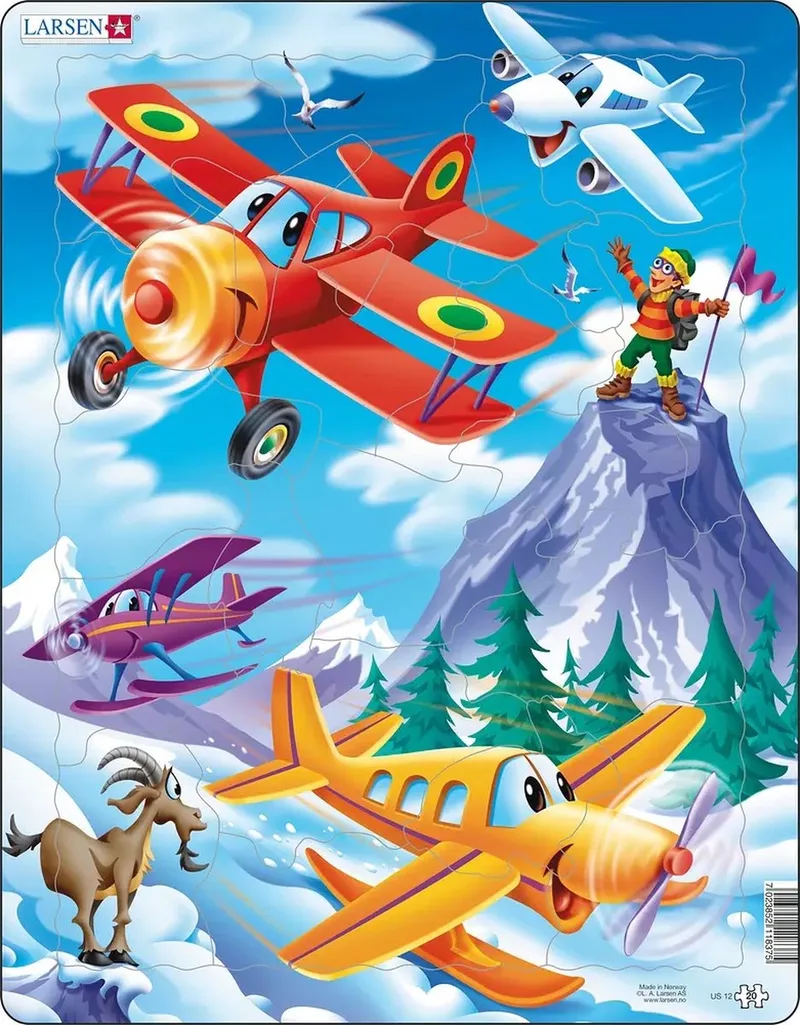 Maxi US12 Vormpuzzel 20 stuk(s) Luchtvaartuig from Larsen, Multicolour edition – box