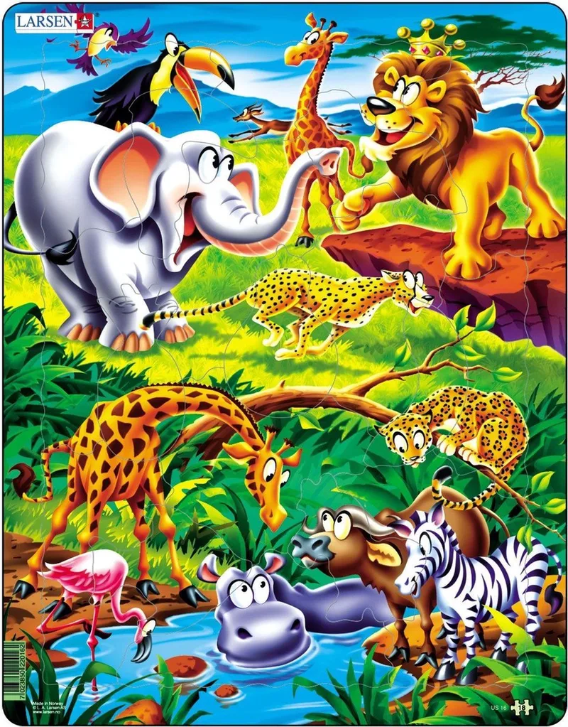 Puzzel safaridieren von Larsen, Ausgabe Mehrfarbig – Schachtel
