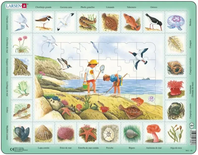 Puzzle Puzzle Cadre - Puzzle Nature - Bord de Mer (Espagnol) - 26 à 50 pièces from Larsen – box