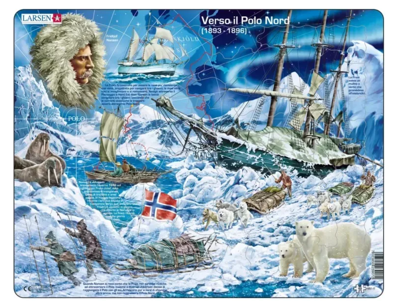 Puzzle Puzzle Cadre - Verso il Polo Nord (en italien) - 51 à 99 pièces from Larsen – box