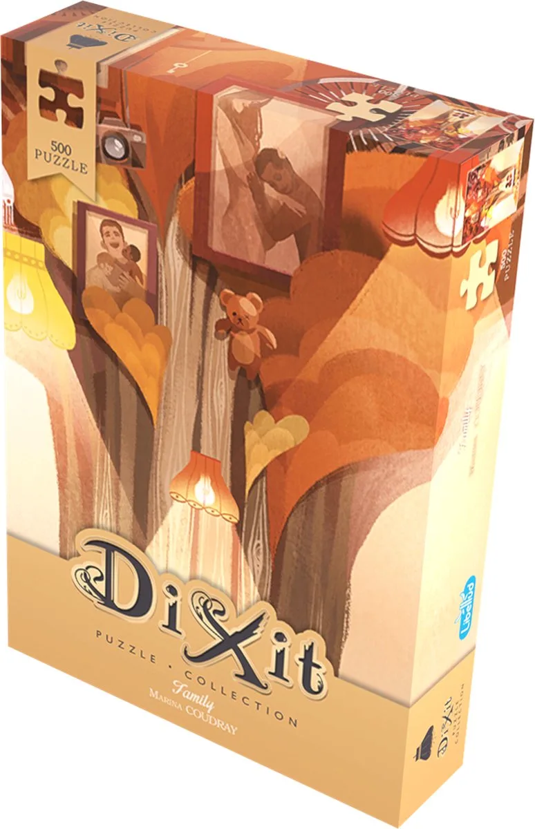 Dixit Puzzel Familie 500 stukjes + Speelkaart from Libellud, Beige edition – box