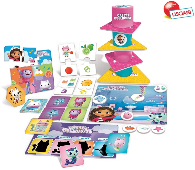 Gabby's Dollhouse - educatieve spellen van Lisciani, editie Meerkleurig – doos