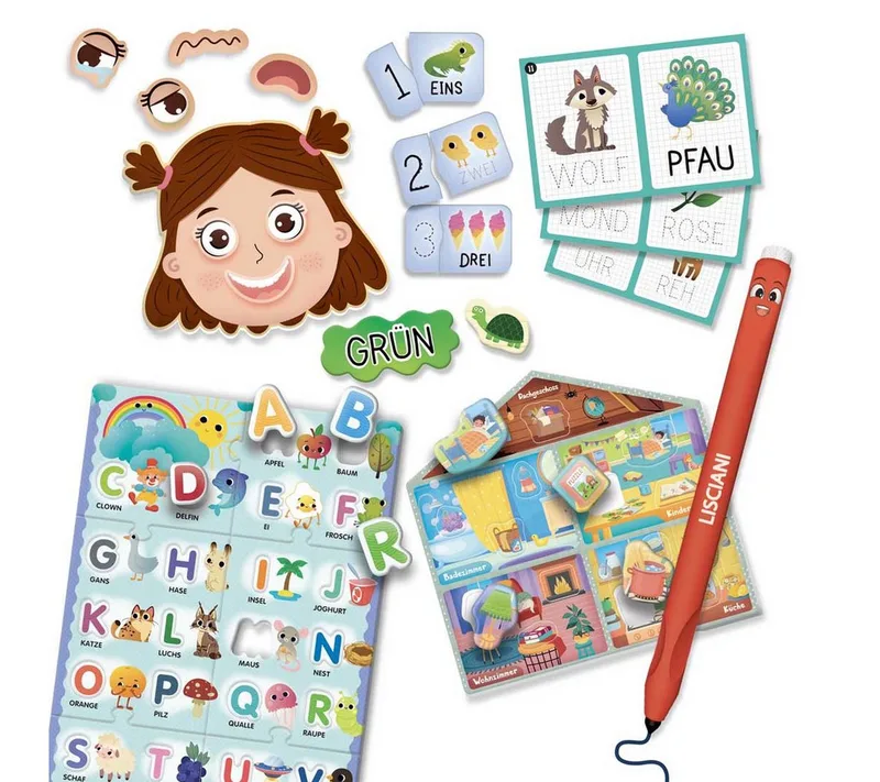 Spiel Montessori-Pen, Für jeden Tag ein Spiel, Lernspiel, Made in Europe from Lisciani, Bunt edition – box