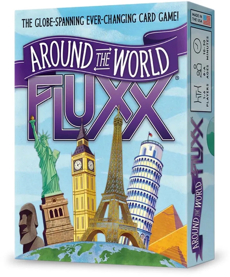 Around the World Fluxx - kaartspel - Engels von Looney Labs – Schachtel