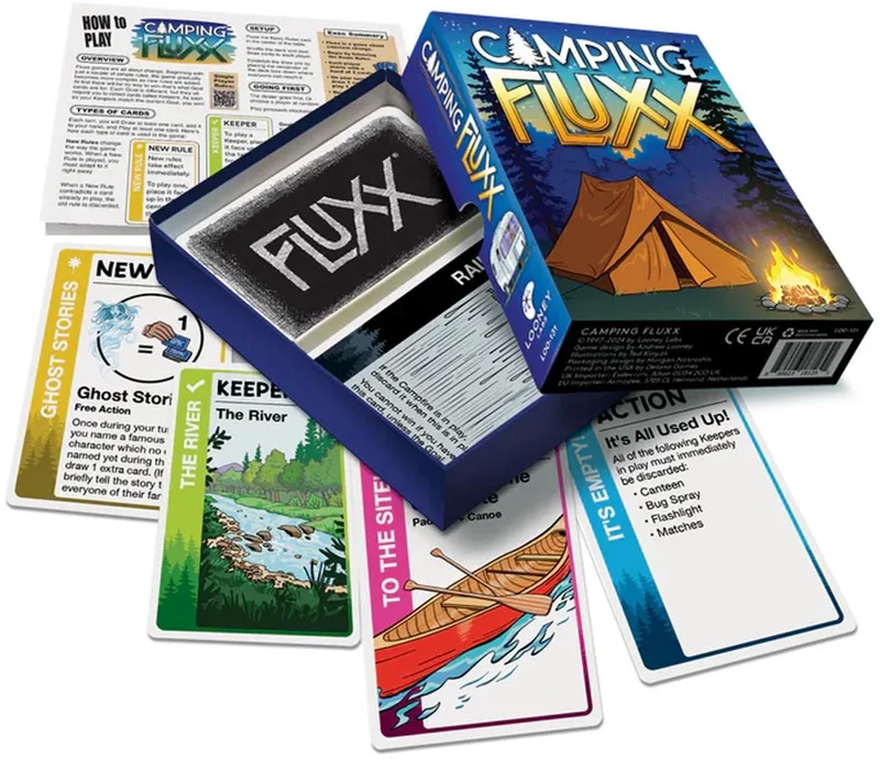 Camping Fluxx – Kaartspel – Veranderende Regels & Kampeerplezier – Gezelschapsspel - Engelstalig - Looney Labs von Looney Labs – Schachtel