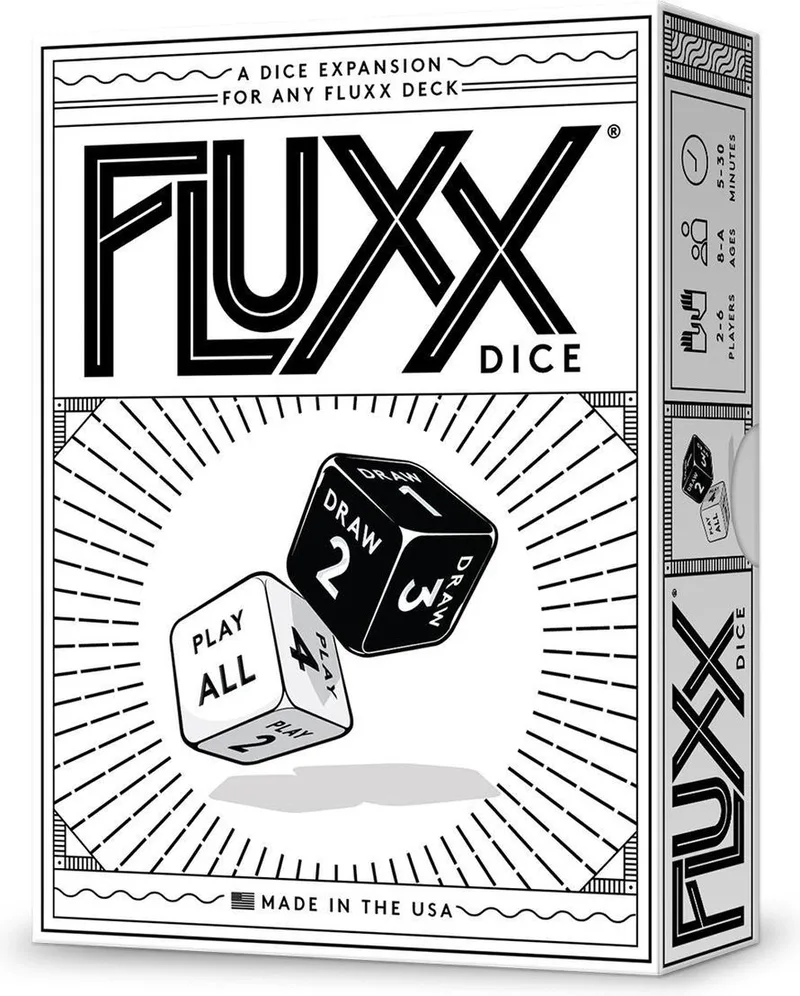 Fluxx Dice från Looney Labs, utgåva Meerkleurig – kartong