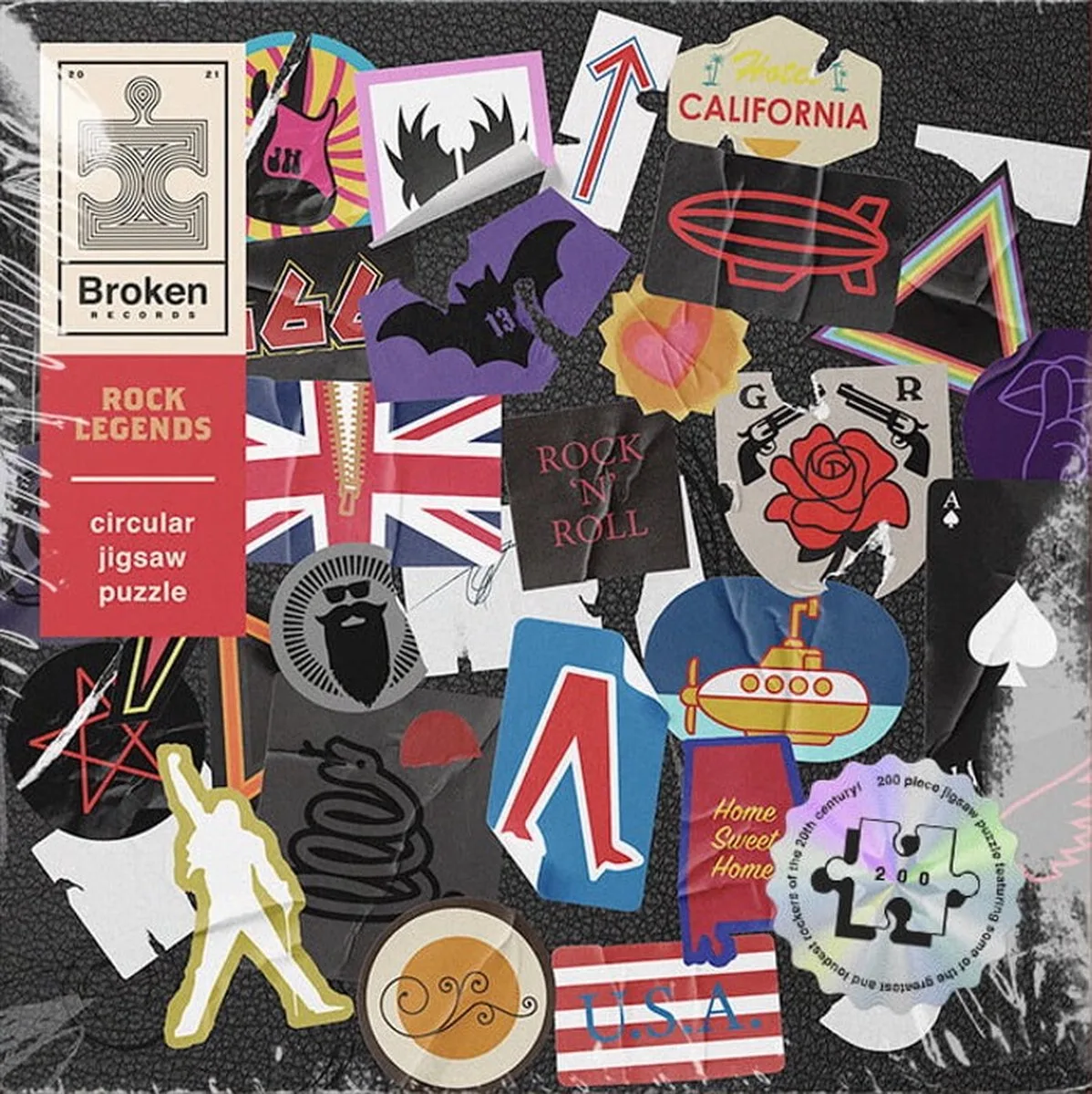 Broken Records Puzzel - Rock Legends van Luckies of London, editie Meerkleurig – doos