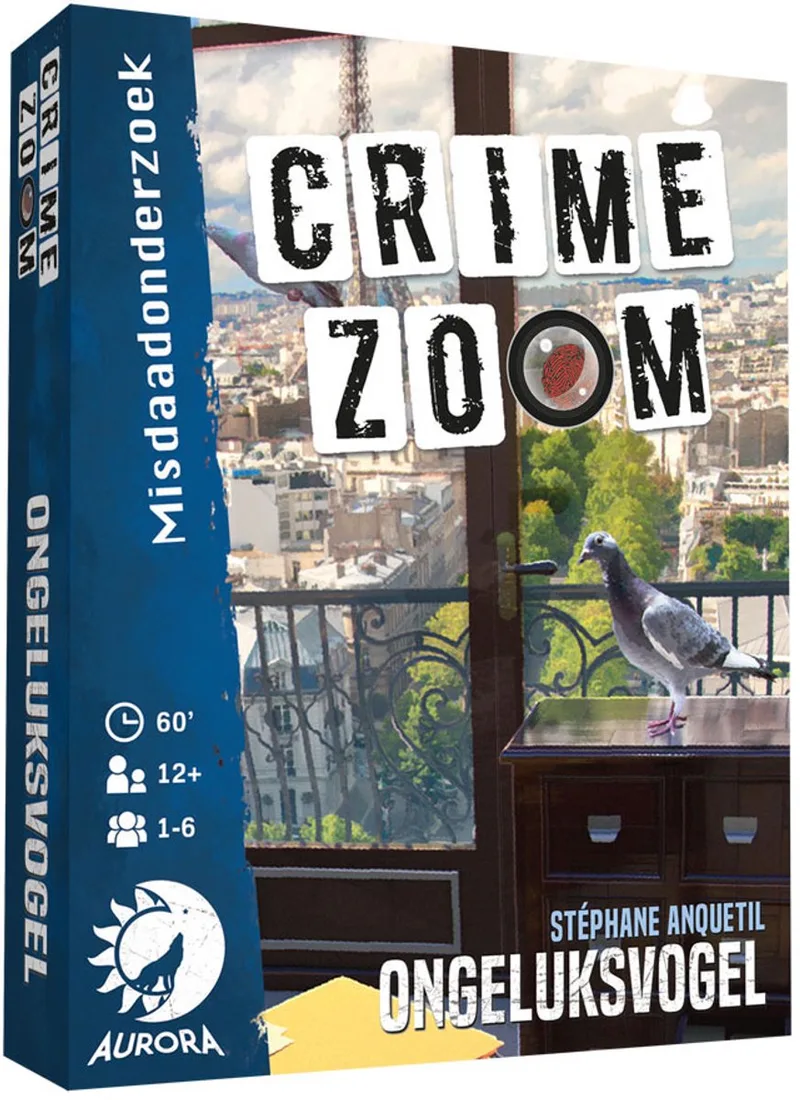 Crime Zoom Case 'Ongeluksvogel' - Kaartspel van Lucky Duck Games – doos