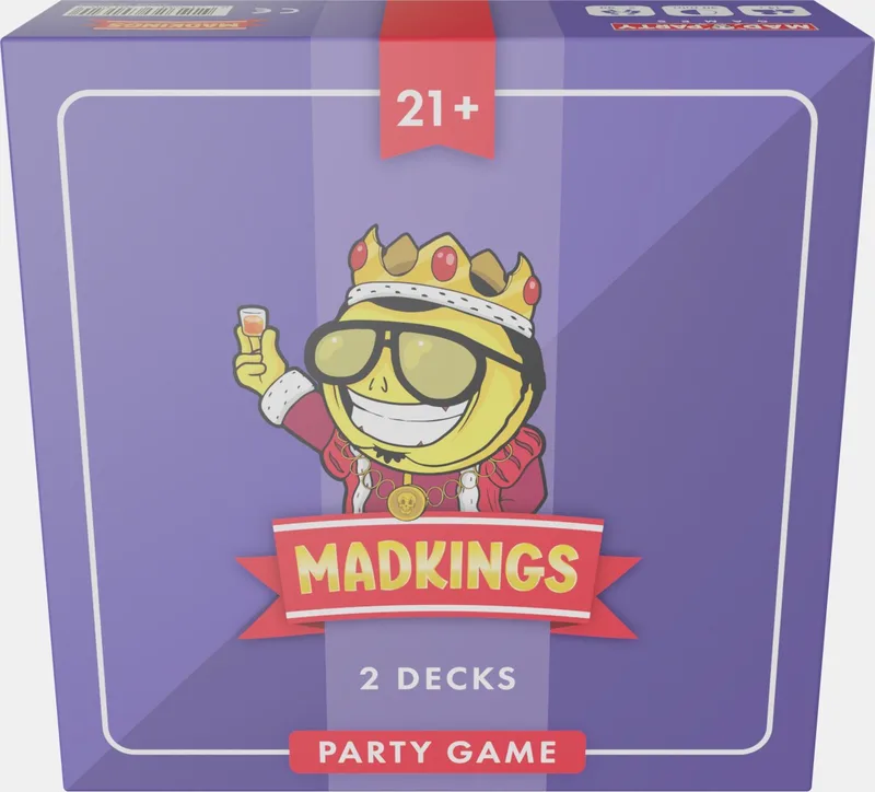 MadKings - drankspel - spelletjes voor volwassenen - truth or dare – kaartspel - kingsen - do or drink - inclusief shotglaasje en grote dobbelsteen from Mad Party Games – box