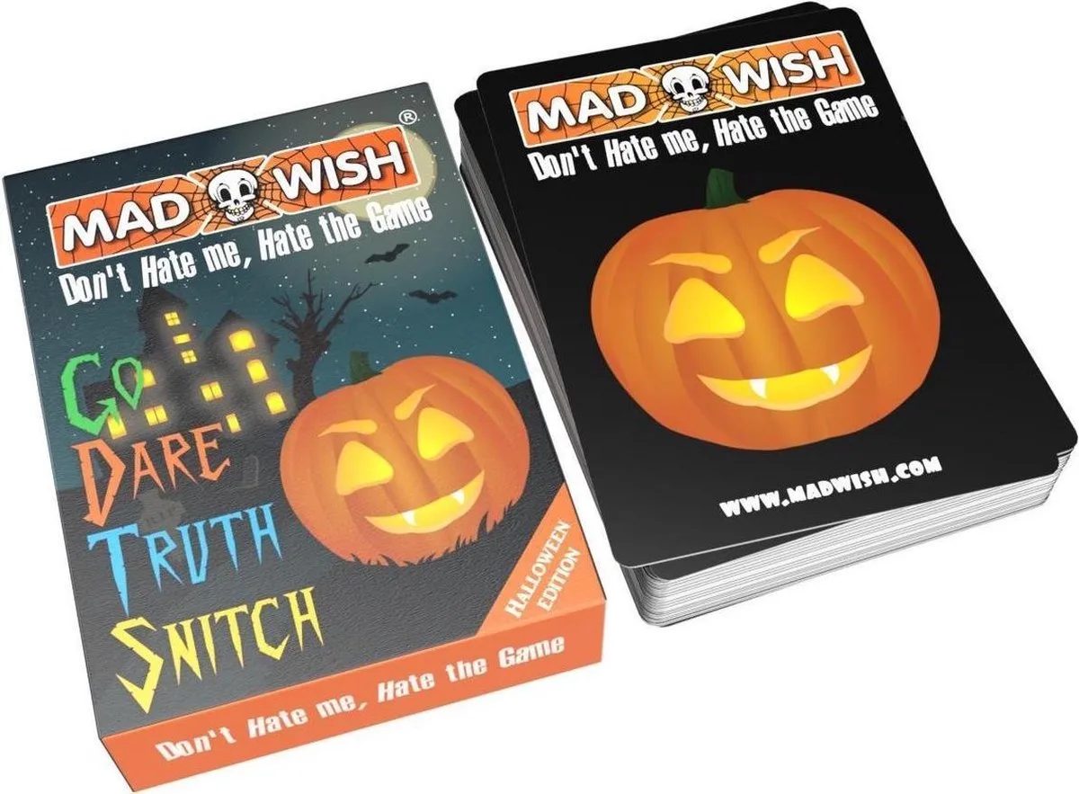 MadWish Halloween - Party Game - Drankspel - Reisspel - Party spel - Shot spel - Truth or Dare - Halloween Edition de Mad Party Games – boîte