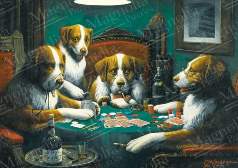 Dogs Playing Poker - 1000 pièces de Magnolia – boîte 1 sur 2