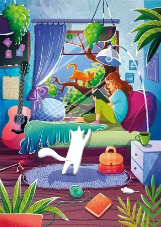 Fille et Chats - 1000 pièces von Magnolia – Schachtel 1 von 2