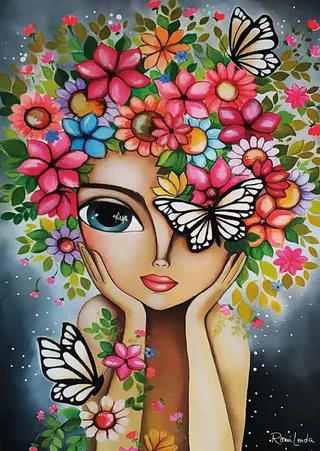 Lady with Flowers - Romi Lerda Special Edition - 1000 pièces van Magnolia – doos 1 van 2