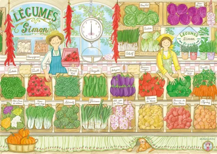 Le Marchand de Légumes Simon - 1000 pièces de Magnolia – boîte