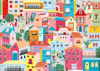 Maisons Colorées - 1000 pièces van Magnolia – doos 1 van 2