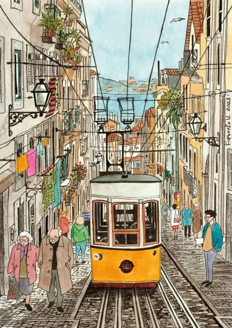 puzzel 1000 stukjes - Lissabon stadsgezicht. fra Magnolia, Flerfarvet-udgave – æske