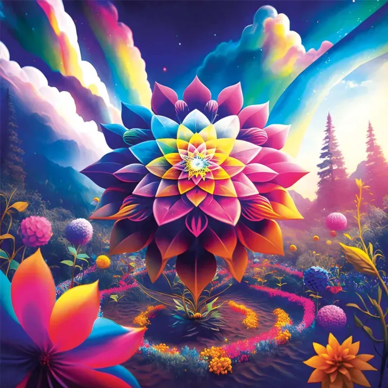 Sacred Geometry Flower - 1000 pièces de Magnolia – boîte 1 sur 2