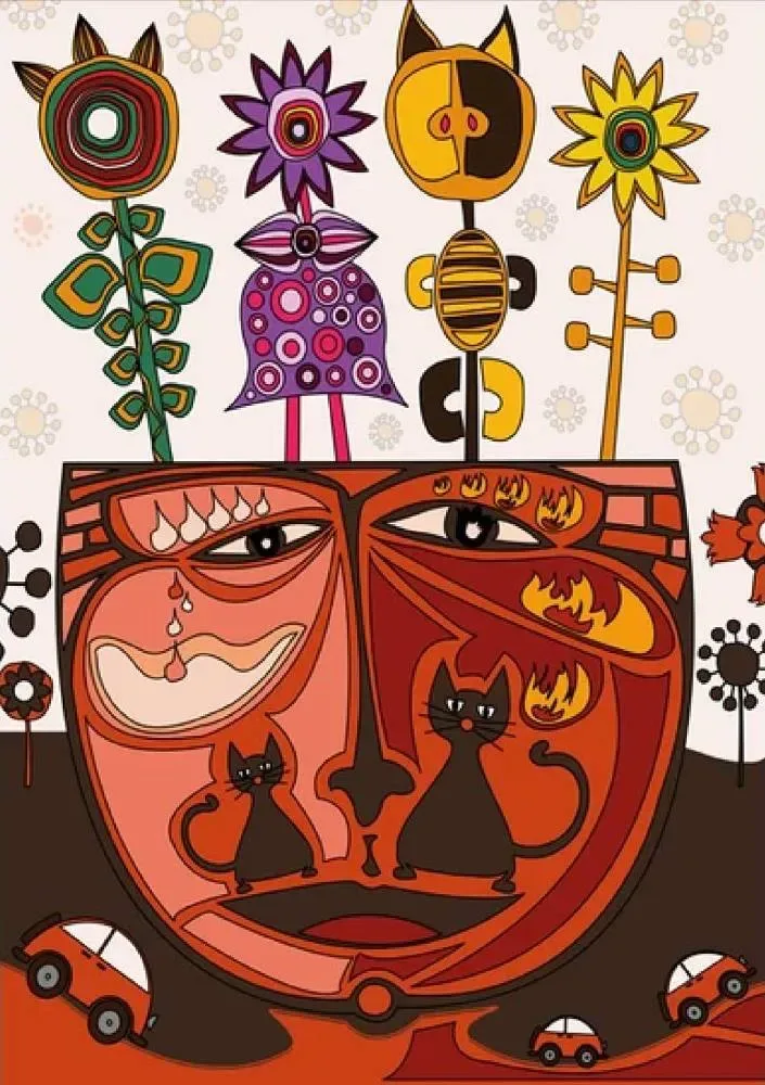 Surrealist Cat - 1000 pièces de Magnolia – boîte 1 sur 2