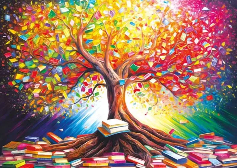 Tree of Books - 1000 pièces de Magnolia – boîte 1 sur 2