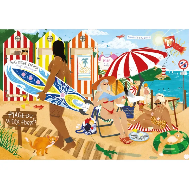 Puzzle MARIE-CHANTAL A LA PLAGE - 1000 pièces van Marie-Chantal – doos 1 van 2