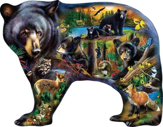 legpuzzel Wildlife of the Woods 1000 stukjes puzzelplezier. fra Master Pieces, Flerfarvet-udgave – æske 1 af 2