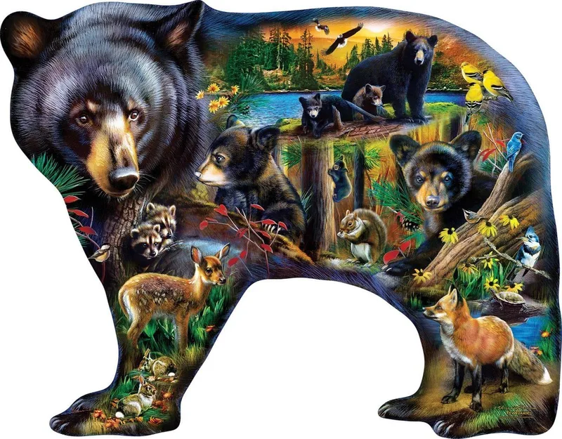 legpuzzel Wildlife of the Woods 1000 stukjes puzzelplezier. von Master Pieces, Ausgabe Mehrfarbig – Schachtel