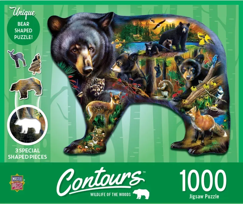 legpuzzel Wildlife of the Woods 1000 stukjes puzzelplezier. fra Master Pieces, Flerfarvet-udgave – æske 2 af 2