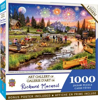 Puzzle Art Gallery - Feux D'Artifice Sur La Montagne - 1000 pièces von Master Pieces – Schachtel 2 von 2