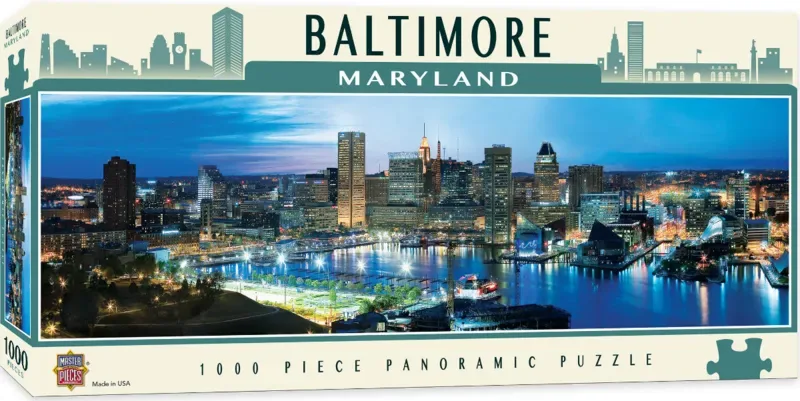 Puzzle Baltimore, Maryland - 1000 pièces fra Master Pieces – æske