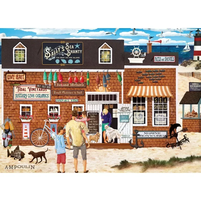 Puzzle Beach Life - Sally'S Seaside Shanty - 1000 pièces fra Master Pieces – æske