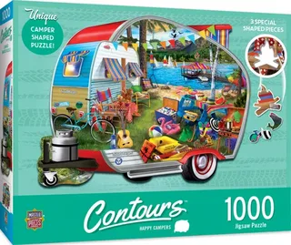 Puzzle Campeurs Heureux - Puzzle Forme - 1000 pièces from Master Pieces – box 2 of 2