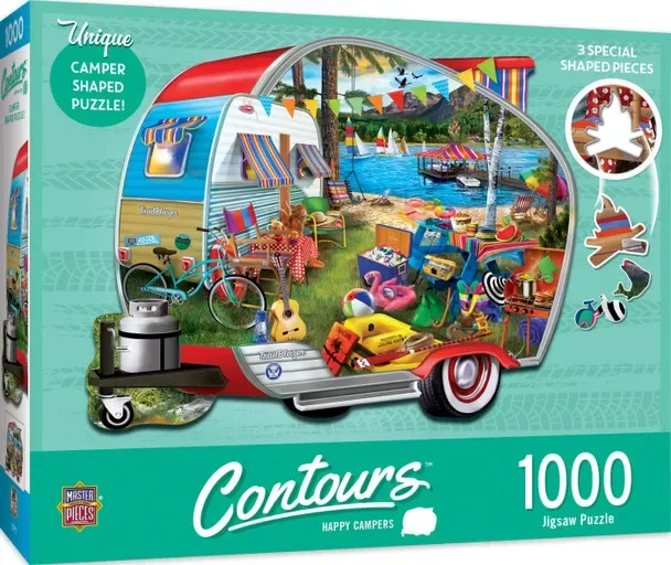 Puzzle Campeurs Heureux - Puzzle Forme - 1000 pièces from Master Pieces – box 2 of 2