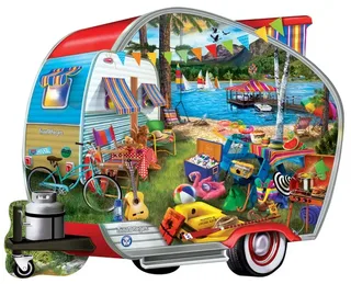 Puzzle Campeurs Heureux - Puzzle Forme - 1000 pièces from Master Pieces – box 1 of 2