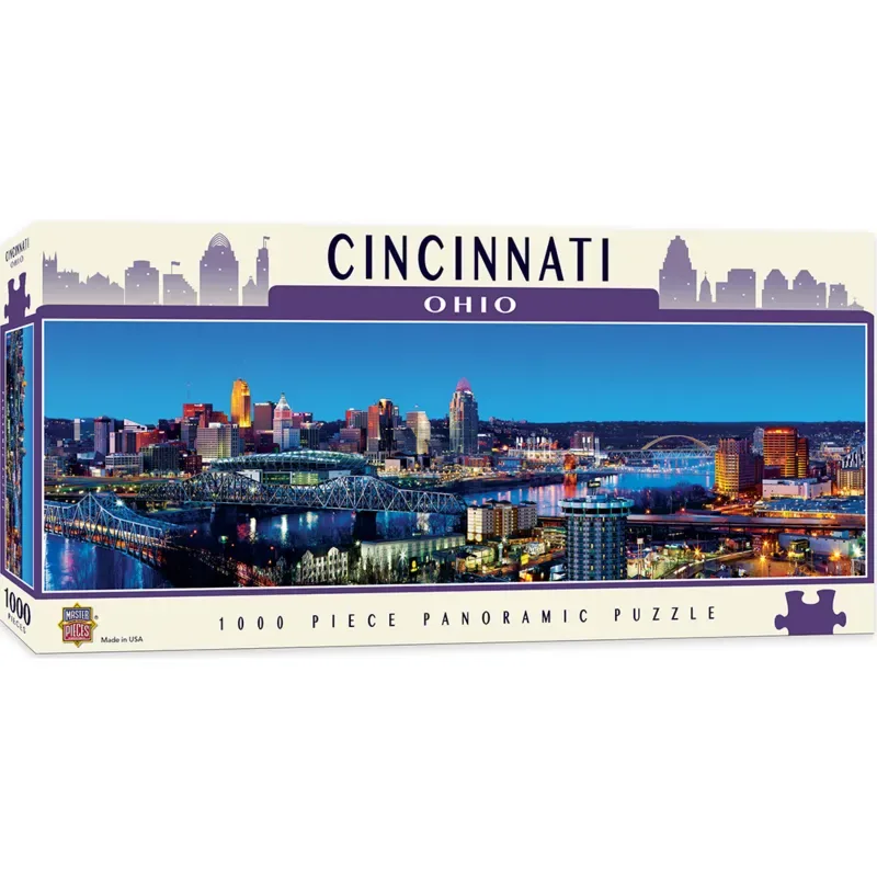 Puzzle Cityscapes - Cincinnati - 1000 pièces from Master Pieces – box 2 of 2