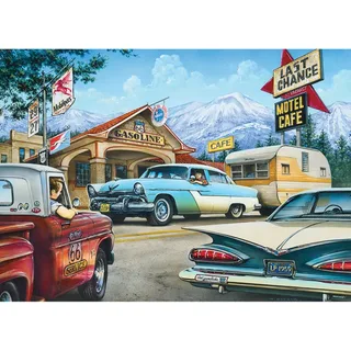 Puzzle Cruisin‘ Rt66 - De Nouveau Sur La Route - 1000 pièces from Master Pieces – box 1 of 2