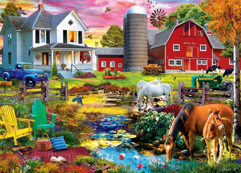 Puzzle Farm & Country - Pique-À La Ferme - 1000 pièces from Master Pieces – box